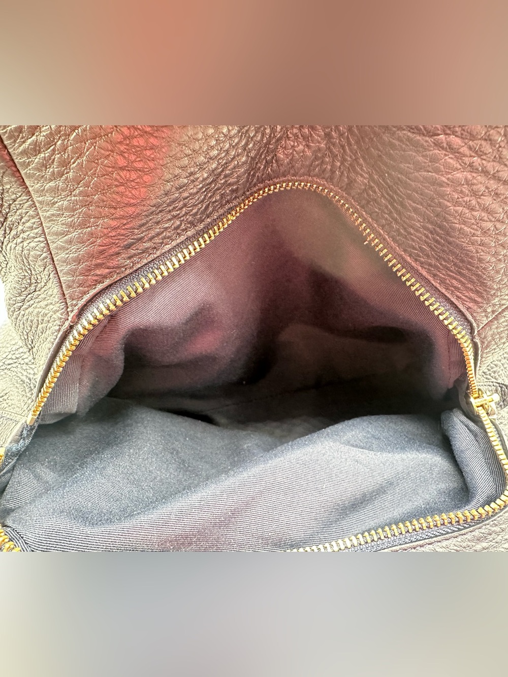Coach Madison Phoebe Pebbled Leather Shoulder Bag - Navy - Picture 9 of 10